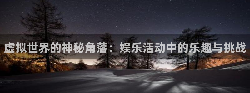 蓝图娱乐分红代理计划：虚拟世界的神秘角落：娱乐活动中的乐趣与挑战